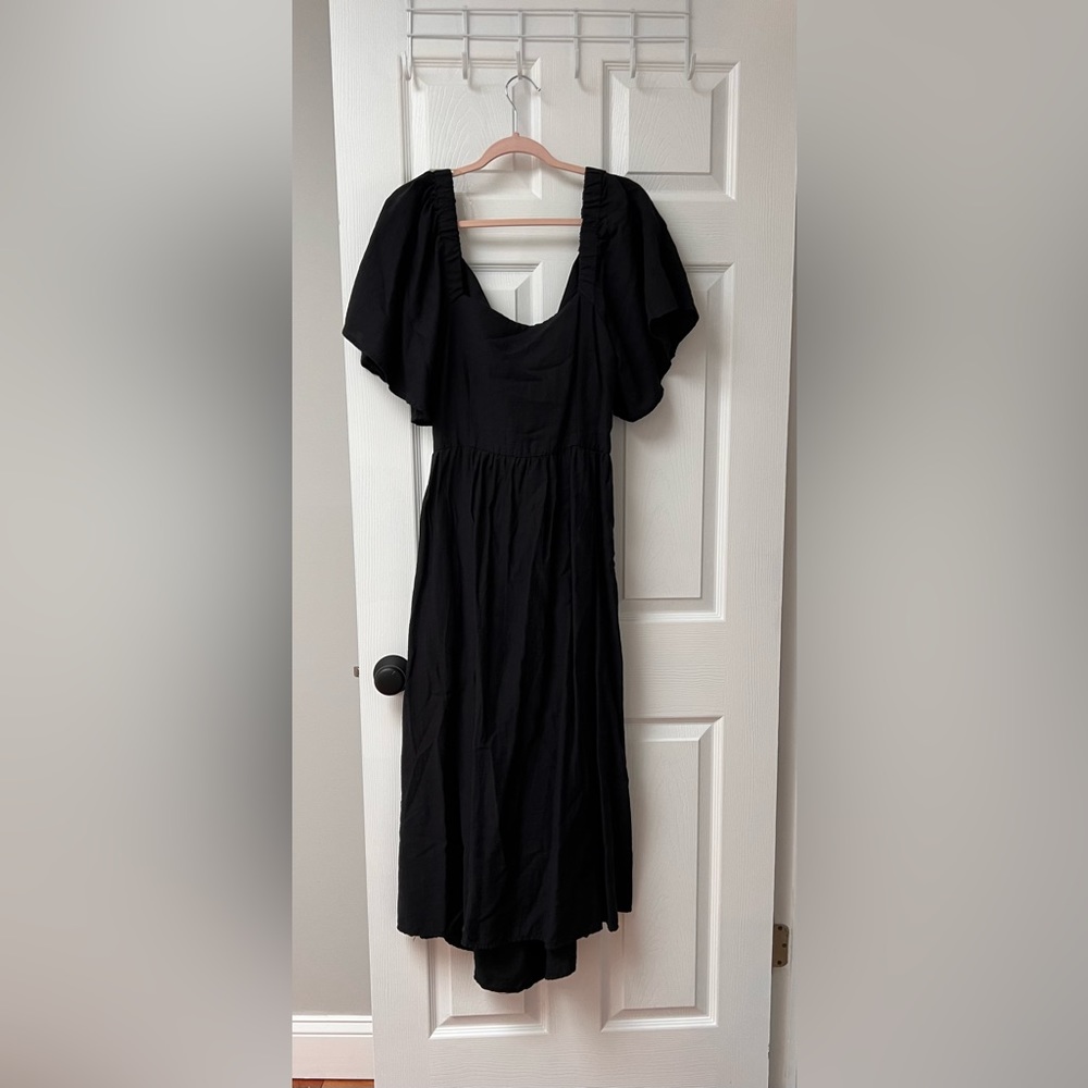 Target: Women's Flutter Short Sleeve Tie-Back Dress - A New Day™ Black L